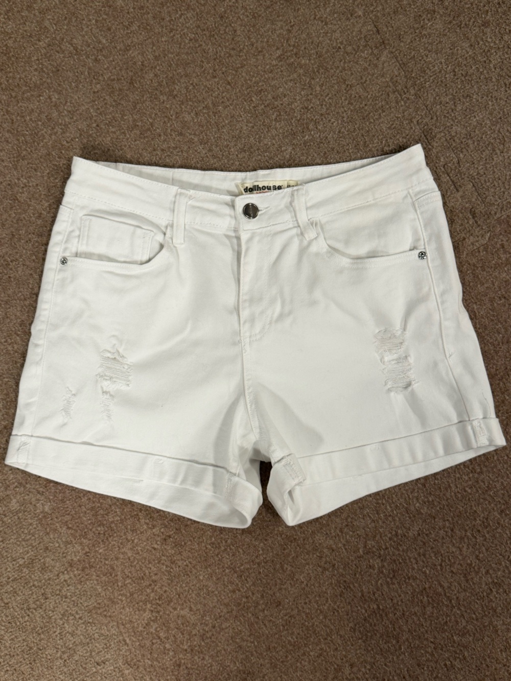 Dollhouse Distressed Cuffed Jean Shorts